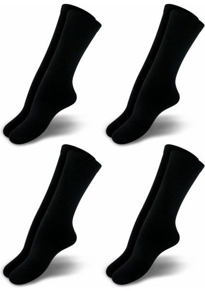 Premium Siyah Renk Havlu Taban Soket Sporcu ÇORABI-4528-SYH-39-42