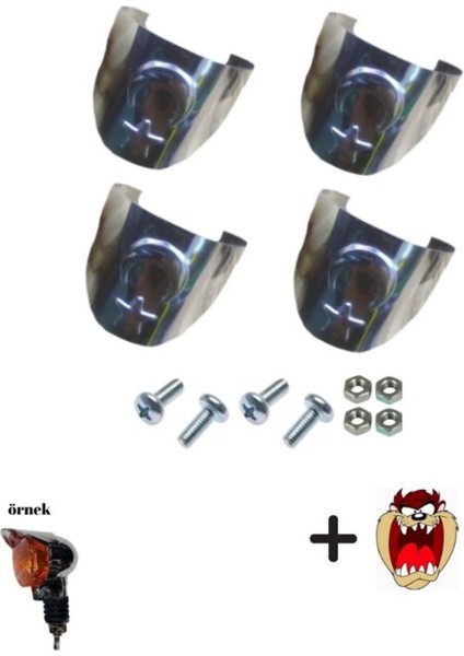 Cg Çita 4 Adet Ayyıldız Sinyal Şapkası Vidalar Dahil+Tzmanya Sticker