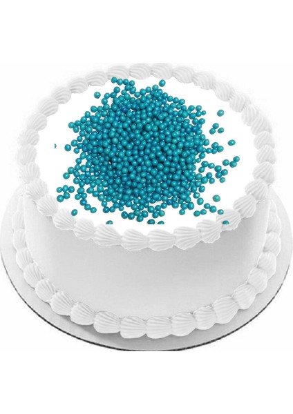 Yenilebilir Pasta Süslemesi Pirinç Patlağı Çikolatalı Mavi Renk 40 gr Gelecek