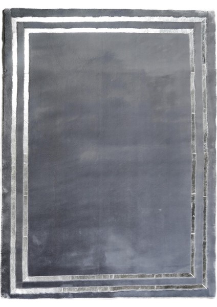 Gri Tonlarında Modern Peluş Halı - Şık Salon Halısı, Kaymaz Taban Halı fırsatları