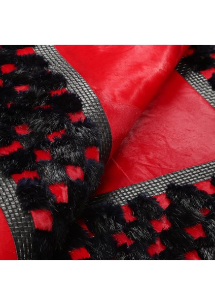 Kırmızı Siyah Hakiki Dana Derisi Patchwork Halı – El Yapımı Gerçek Deri Halı modelleri