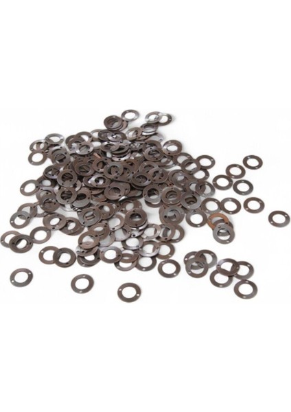 Ortası Delik 12X2 mm Koyu Bakır Pirinç Pul Payet (30 gr 95 Adet)