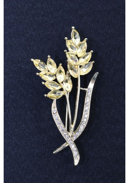 Gold Buğday Başağı Broş. Taşlı Tasarım Broş. Yaka Iğnesi Broş. Buğday Başağı Broş. Kadın Broş. Broş. fırsatları