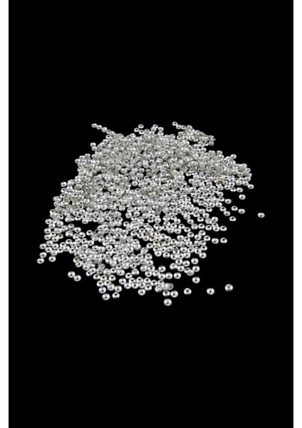 Gümüş 5 mm Bombeli Pul Payet (30 gr 460 Adet)