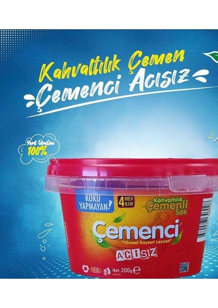 Gurme Kahvaltılık Acısız Çemen – 200 gr | Koku Yapmayan | Katkısız & Koruyucusuz