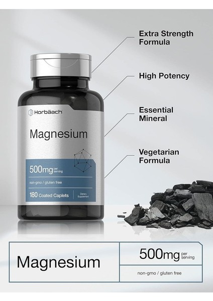 Magnesium 500 mg | 180 Kapsül fiyatları