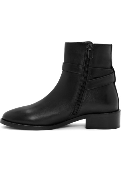 Kadın Siyah Fermuarlı Deri Bot 25WFD150918 fiyatları
