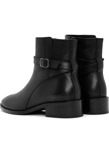 Kadın Siyah Fermuarlı Deri Bot 25WFD150918 indirimleri