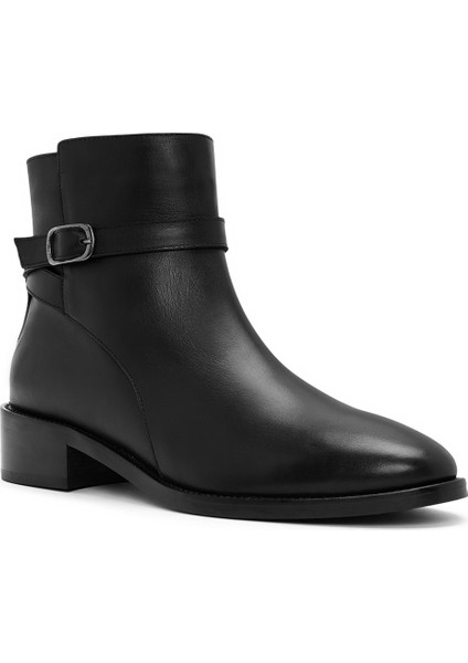 Kadın Siyah Fermuarlı Deri Bot 25WFD150918