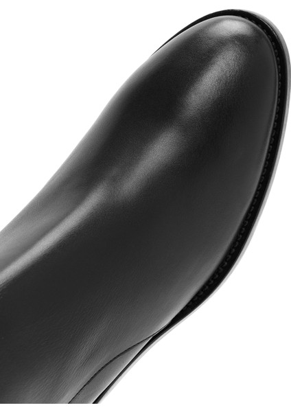 Kadın Siyah Fermuarlı Deri Bot 25WFD150918