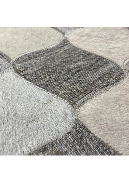 Gri Beyaz El Yapımı Halı – Doğal Dana Derisi Şık ve Modern Salon Halısı indirimleri