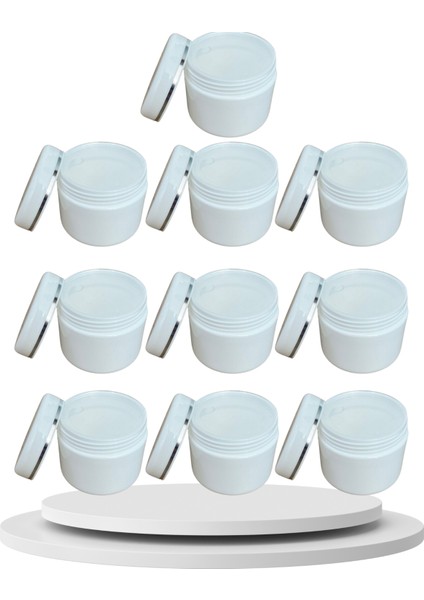 10'lu 25 gr Parlak Şeritli Pomad Kutusu – Krem, Merhem ve Kozmetik Ürün Saklama Kabı