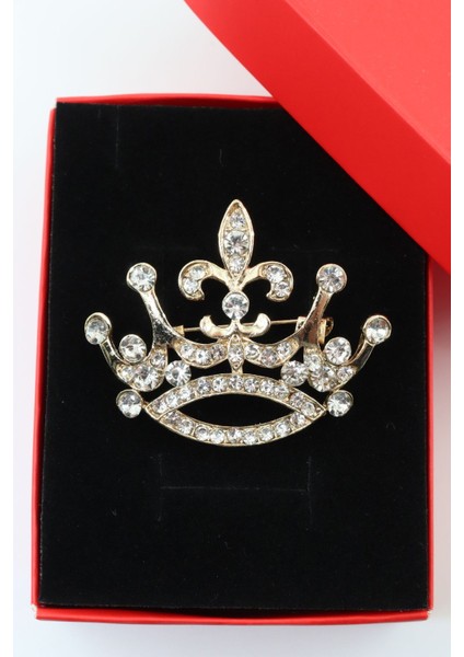 Kraliçe Tacı Broş. Taşlı Tasarım Kraliçe Taçlı Broş. Yaka Iğnesi Kraliçe Tacı Broş. Kadın Broş. Broş fiyatları