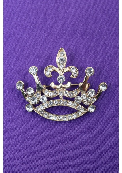 Kraliçe Tacı Broş. Taşlı Tasarım Kraliçe Taçlı Broş. Yaka Iğnesi Kraliçe Tacı Broş. Kadın Broş. Broş indirimleri
