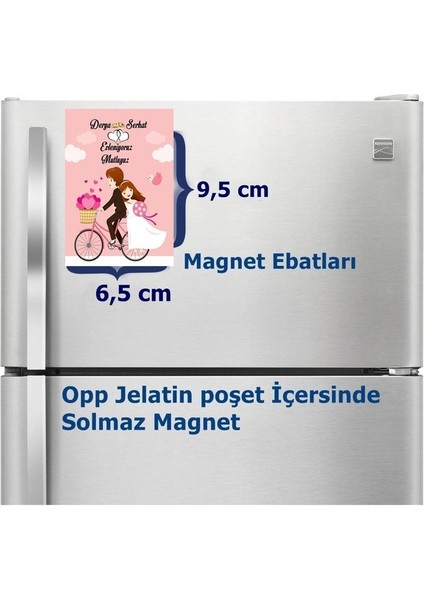 Düğün Magnet Büyük Boy 6,5x9,5 cm 16 Adet Gelecek fiyatları