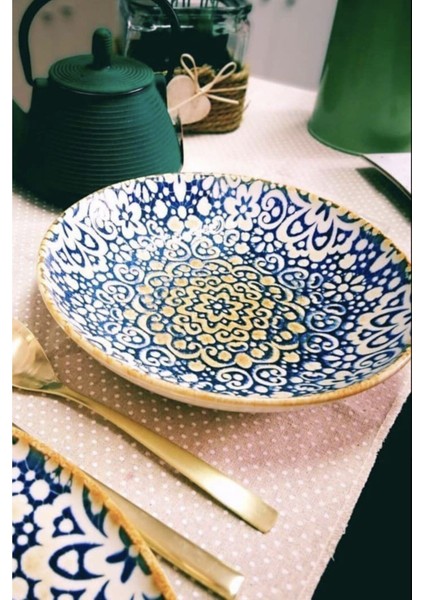6'lı Renkli Çukur Yemek Tabağı Seti, 20 Cm, Şık ve Kullanışlı Tasarım indirimleri