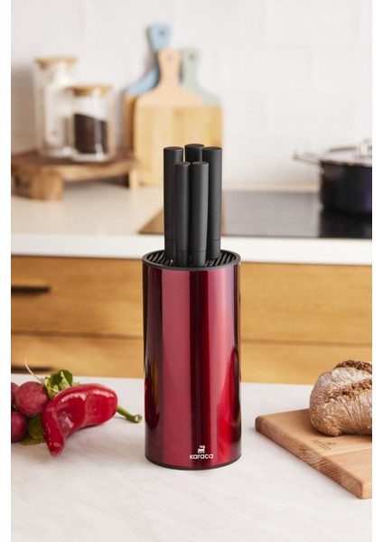 Standlı 6 Parça Bıçak Seti, Şık ve Kullanışlı Mutfak Gereci