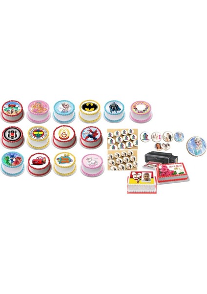 Yenilebilir Pasta Resmi I. d. i. Varsın Pirinç Kağıdından 6- 8- 10 Kişilik Pastaya Uygun 16 cm fiyatları