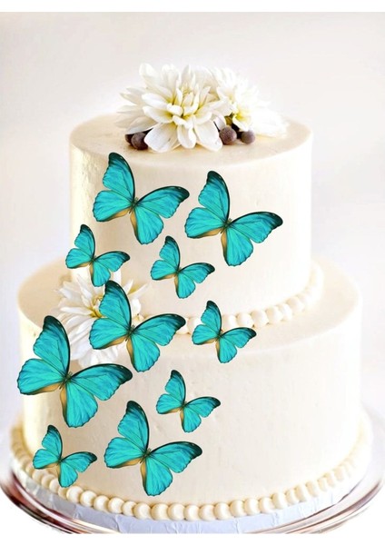 Yenilebilir Kelebekler Pirinç Kağıdından Özel Kesimli Görseldeki Ürün Gönderilecek 10 Adet Gelecek