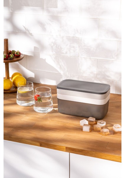 Gri Soft Kutulu Buz Kalıbı, Serin ve Şık Soğutma Deneyimi Için Ideal modelleri