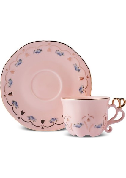 Iki Kişilik Pembe Kahve Fincanı, 65 Ml, Şık ve Kullanışlı Tasarım
