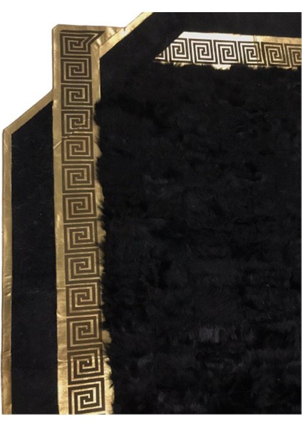 Lüks Siyah Toskana Koyun Derisi Halı, Kaymaz Tabanlı ve Şık Tasarımlı Salon Halısı fiyatları