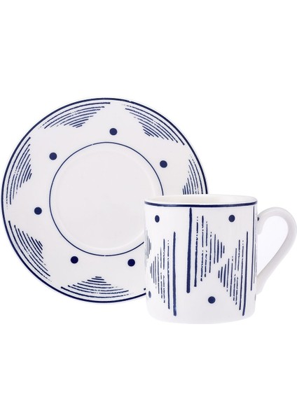 6 Kişilik 90 ml Lacivert Kahve Fincan Takımı, Şık ve Hafif Tasarım indirimleri
