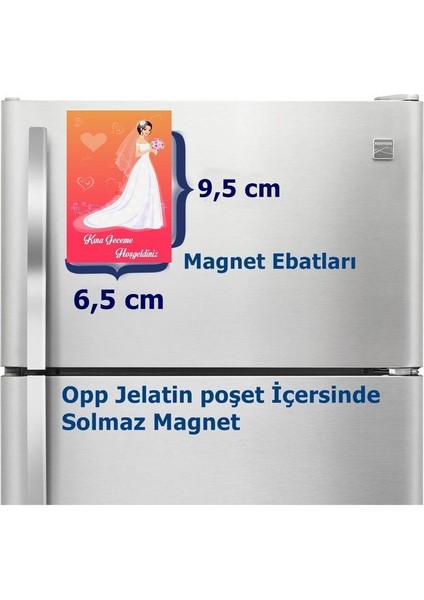 Gelin Kınası Magnet Büyük Boy 6,5x9,5 cm 16 Adet Gelecek fiyatları