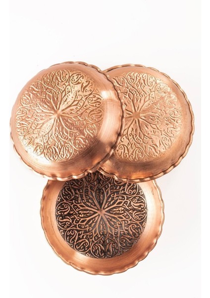 Bakır Çerezlik Seti, Kahvaltılık ve Kuruyemişler Için 6'lı, 10X3 Cm, Şık ve Dayanıklı modelleri