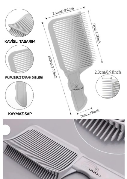 Özel Kavisli Tasarım Premium Saç Kesme Tarak modelleri