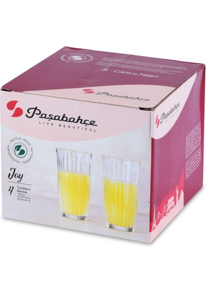 Şık 4'lü Sodalime Cam Bardak Seti, Turuncu, Dayanıklı ve Modern Tasarım modelleri