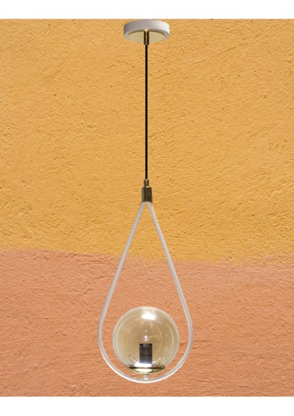 Şık Beyaz Camlı Tekli Avize, Modern ve Zarif Tasarım ile Işıklandırma Keyfi fiyatları