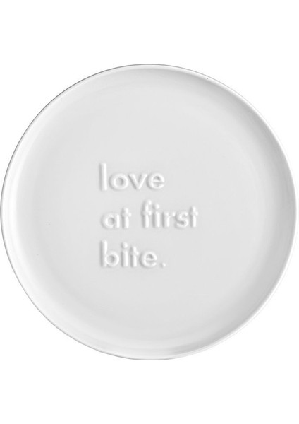 4 Parça Porselen Pasta ve Tatlı Seti, 19 Cm, Beyaz