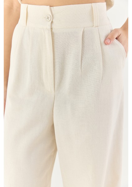 Kadın Yüksek Bel Pantolonlu Yelekli Astarlı Alt-Üst Takım