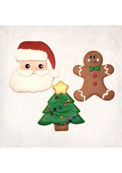 Noel Paketi Detay Kurabiye Kalıp Seti 3’lü