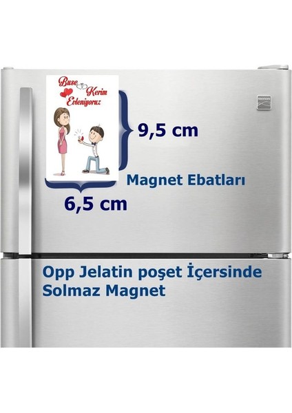 Düğün Magnet Büyük Boy 6,5x9,5 cm 16 Adet Gelecek fiyatları