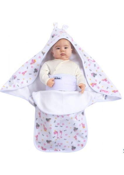 Bebek Kundak Dinazor, Bel Koruyucu, Yumuşak ve Rahat, Beyaz Renk