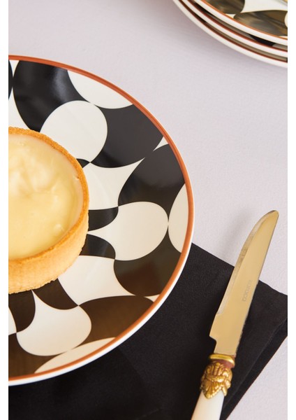 6 Parça Porselen Pasta Takımı, 19 Cm, Şık ve Zarif Tasarım fırsatları