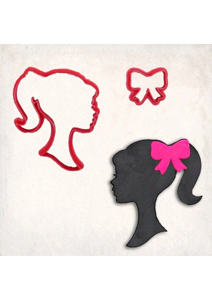 Fiyonklu Barbie Detay Kurabiye Kalıp Seti 2’li