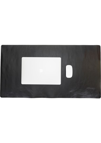 Still & Silent - Noir Gerçek Deri Desk Mat Macbook Altlığı