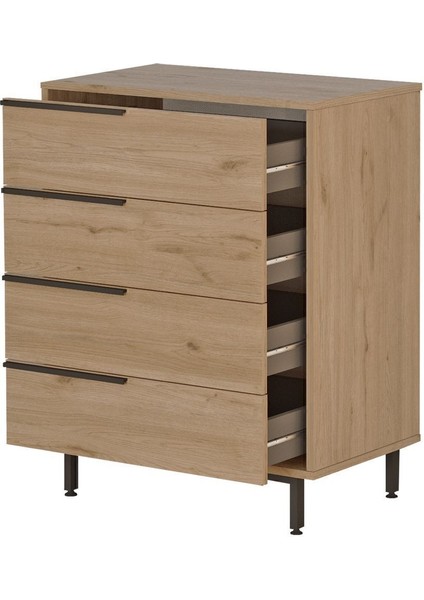 Bohem Şifonyer 4 Çekmece Metal Ayaklı Sepet BOH17-S fırsatları