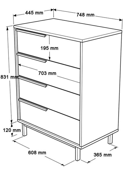 Bohem Şifonyer 4 Çekmece Metal Ayaklı Sepet BOH17-S indirimleri