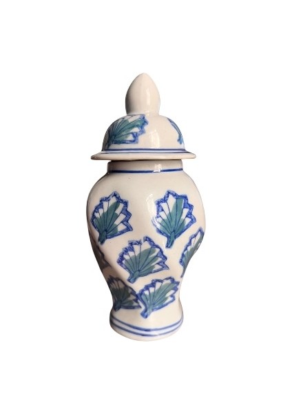 Vintage El Boyama Yaprak Desenli Kapaklı Küçük Şah Küp Vazo 1970’LER fiyatları