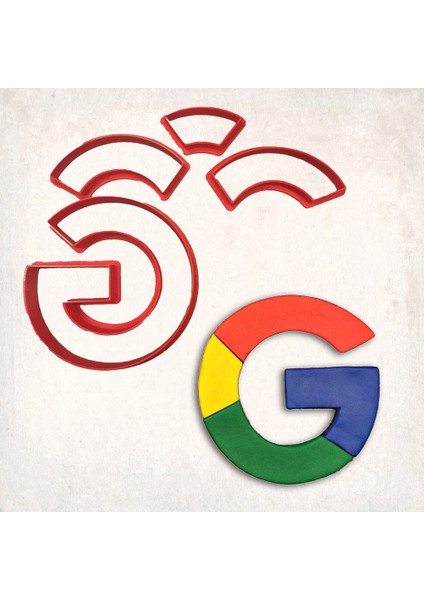 Google Logo Detay Kurabiye Kalıp Seti 4’lü
