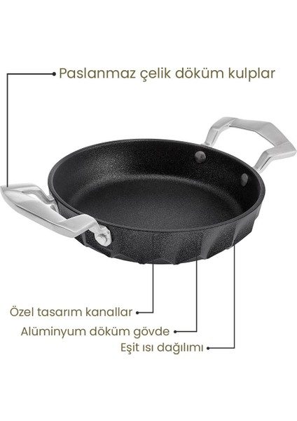 20 cm Siyah Sahan, Dayanıklı ve Şık Mutfak Gereçleri fiyatları