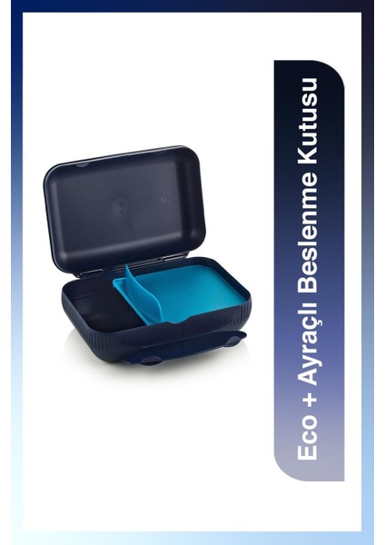 Siyah Renkli Eco Ayraçlı Pratik Yemek Kabı