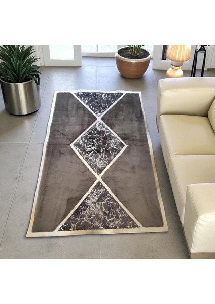 Gri Mermer Desenli Modern Yumuşak Peluş Halı – El Yapımı Şık ve Yumuşak Halı Modeli indirimleri