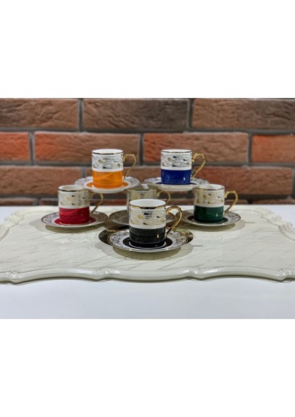 Renkli Porselen Fincan Takımı, Şık ve Zarif Set fiyatları