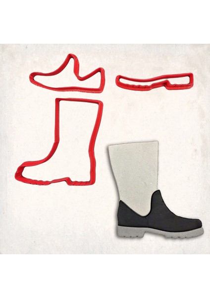 Bot Çizme Detay Kurabiye Kalıp Seti 3’lü