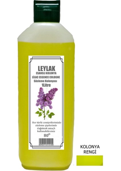 Sarı Reni Leylak Esanslı Kolonya 80 Derece 1 Lt Gelecektir